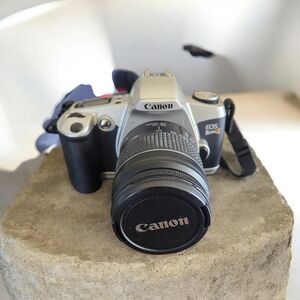 Canon EOS Rebel G Silver and Black Camera